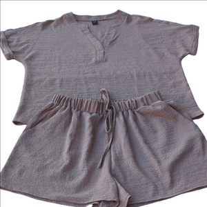 New Emery RoseCasual Tan Two-Piece Set, Medium Size